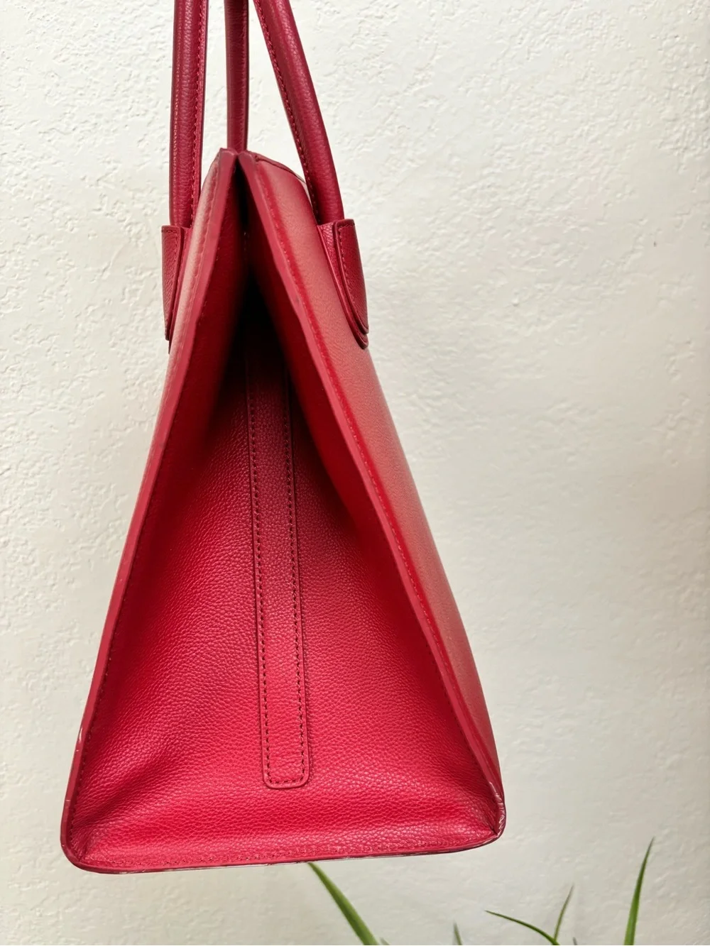 Moncrief London Brooke cherry Red Leather Tote